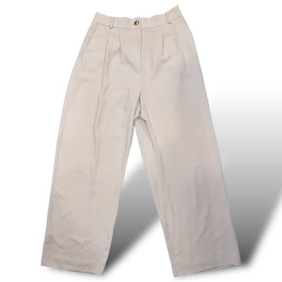 River Island Women’s Pink Wide Leg High Waist Tailored Pants Size 14 Work Office - Picture 5 of 14